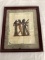 Egyptian Painting on Papyrus in Frame