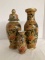 Goose and Flower Pattern Vases and Jar