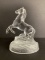 Crystal Horse with Frosted Base