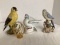 Bird Figurines and Crystal Hummingbird