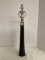 Metal Female Figure on Wood Base