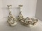 Vintage Bud Vases and Trinket Boxes with Gold Decoration