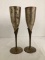 Pair of Metal Champagne Flutes
