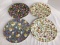 Four Bethany Fine Bone China Floral Plates