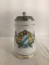 Porcelain Stein with Hinged Metal Lid