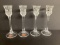 Four Gorham Crystal Candlesticks