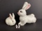 Four Rabbit Figurines