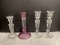 Four Crystal Candlesticks