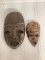 Two Wood Carved Wall Masks