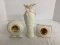 Lenox Breast Cancer Awareness Bud Vase and Two Clock Housings