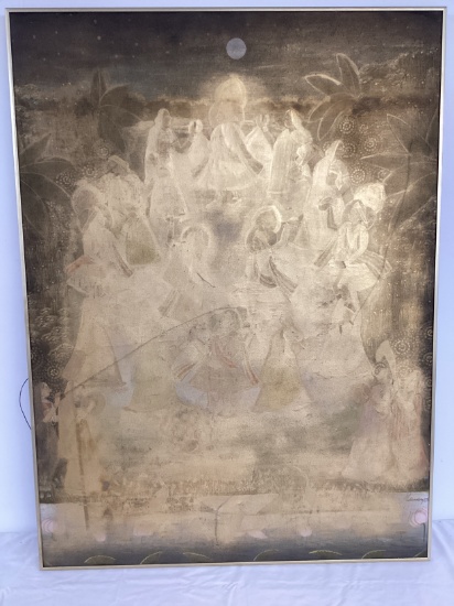 Middle Eastern Framed Art on Fabric