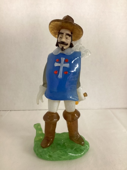 Art Glass Musketeer Figure