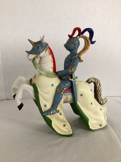 Vintage Knight on Horseback Figurine