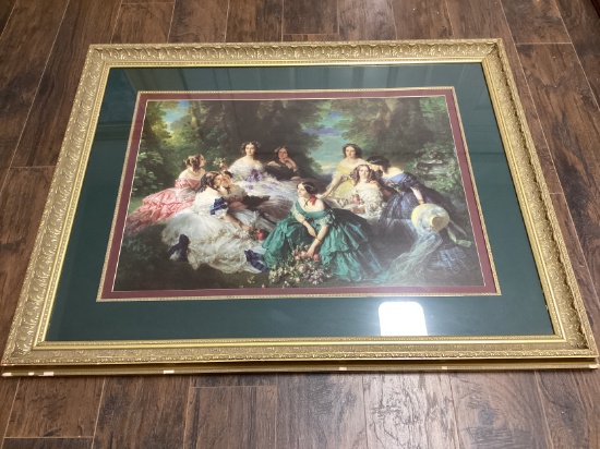 Empress Eugenie Surrounded by her Ladies in Waiting by Franz Xaver Framed and Matted Print