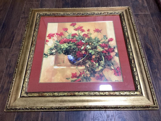 Framed and Matted Floral Still Life