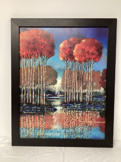 Framed Landscape Print on Board