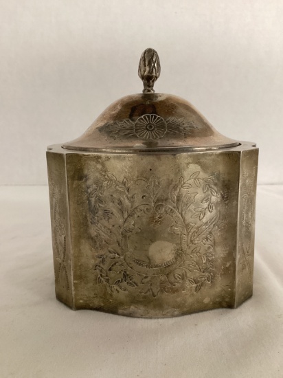 Velvet Lined Silverplated Trinket Box
