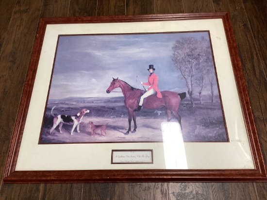 A Gentleman Out Hunting with His Dogs by Francis Calcraft Turner Framed and Matted Print