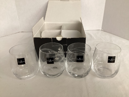 Set of Four New Royal Doulton Party Tumbler Glasses