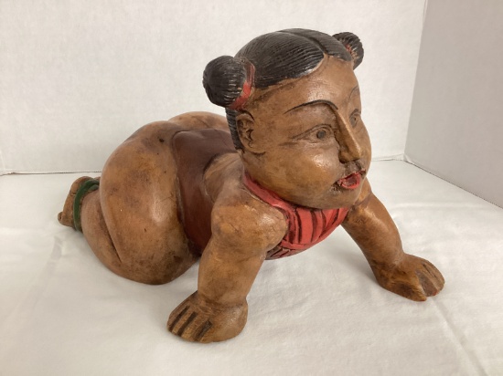 Decorative Wood Carved Baby Opium Pillow