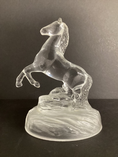Crystal Horse with Frosted Base