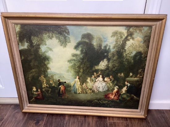"The Dance" by Jean-Baptiste Pater Framed Print on Board
