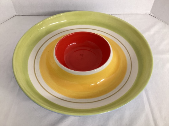 Tag Ceramic Chip and Dip Tray