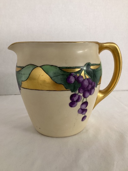 J.P. L. France Signed Hand Painted Pitcher
