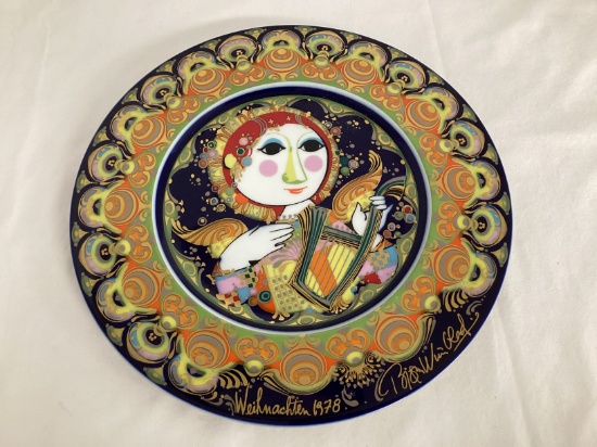 Rosenthal 1978 Weihnachtsteller Hand Decorated Plate