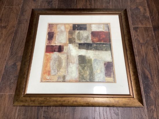 Jane Bellows Leaf Geometric Framed and Matted Print