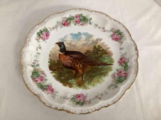 Antique PM Bavaria Ring Neck Pheasant Plate