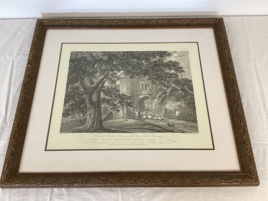 Allington Castle Framed and Matted Engraving Print