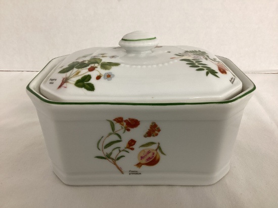 Lourioux Le Faune Fire Proof Porcelain Botanical Pattern Jar