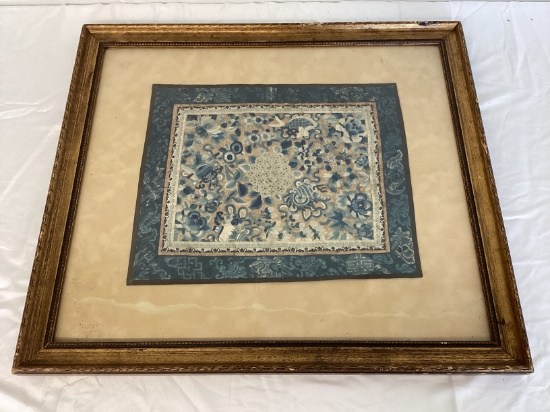 Framed and Mounted Asian Needlework