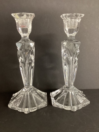 Pair of Crystal Candlesticks