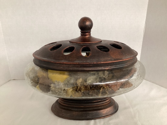 Oval Pedestal Potpourri Bowl