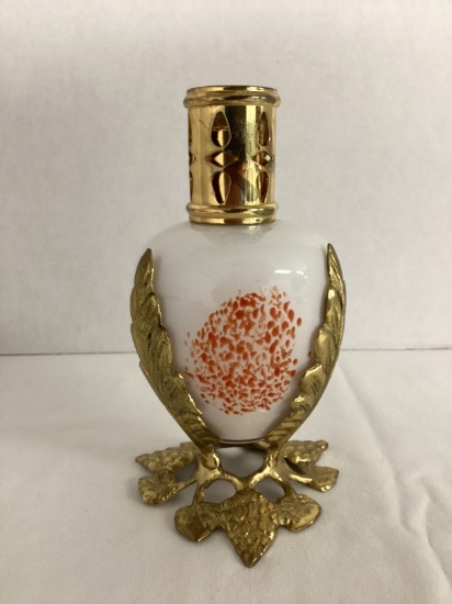 Art Glass Home Fragrance Lamp with Metal Stand