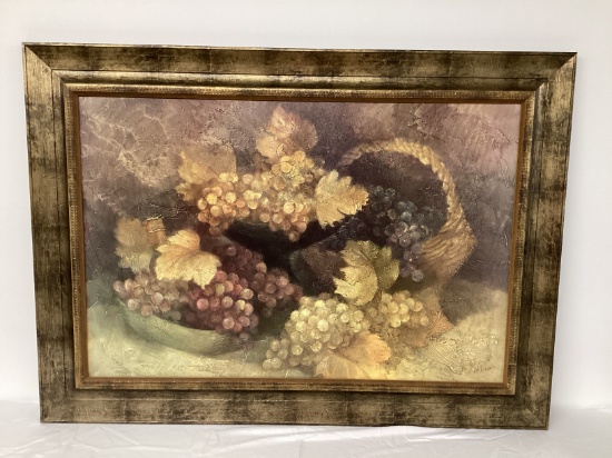 Framed Textured Print "After the Harvest" by Albeno on Board