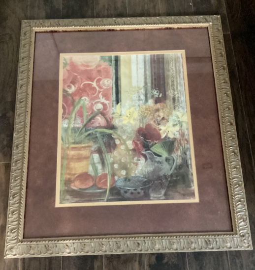 Large Framed and Matted Still Life Print