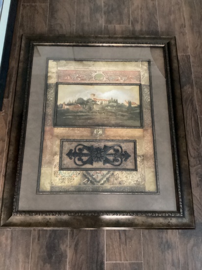 European Villa and Ornamental Piece Framed Artwork