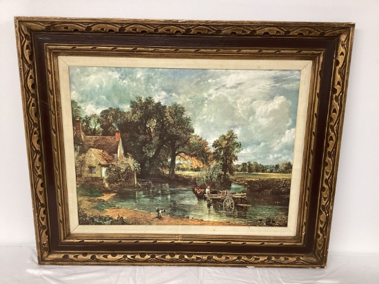 "The Hay Wain" by John Constable Framed Print on Board