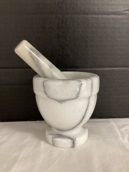 Marble Mortar and Pestle
