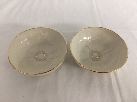 Two Lenox Magnolia Blossom Bowls