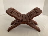 Wood Carved Folding Book Stand