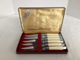 Set of Six Robeson Germany Stainless Steak Knives in Case
