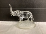 Crystal Elephant on Frosted Base