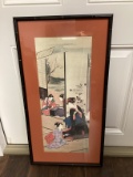 Japanese Geisha Framed and Matted Print