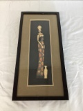 Shadowbox Framed African Woman Figure