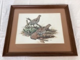 Ruffed Grouse Framed and Matted Print by Balke