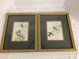 Pair of Vintage John Gould Framed and Matted Hummingbird Prints